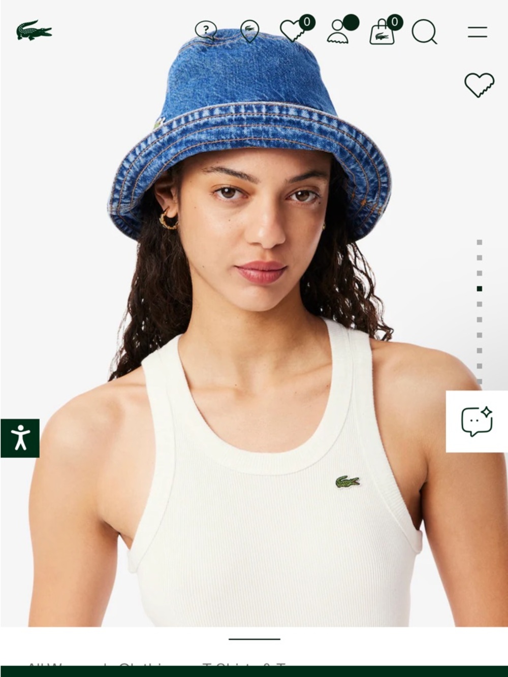 Lacoste Slim Fit Cotton Tank Top Size 31 XS White